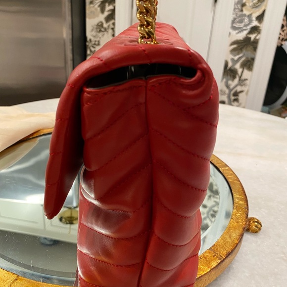 Kira Chevron Convertible Shoulder Bag Red - Picture 7 of 7